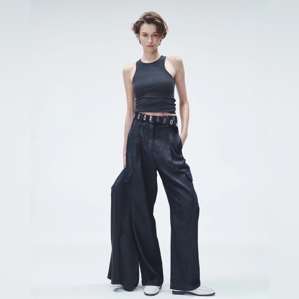 rag & bone Black Wide Leg Jeans